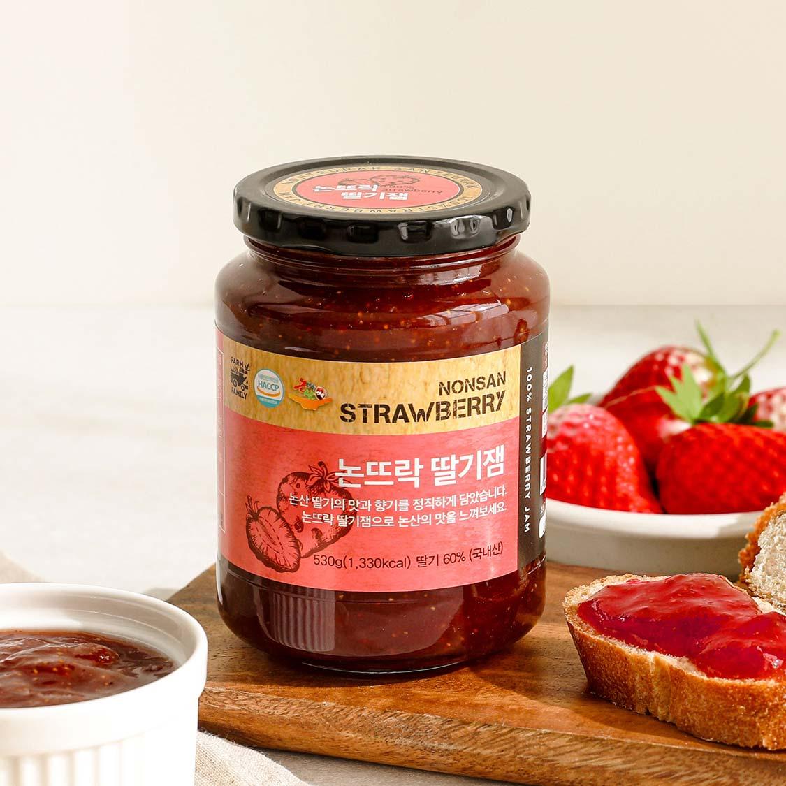 논뜨락산뜨락 프리미엄 딸기잼 (530g x 2병)