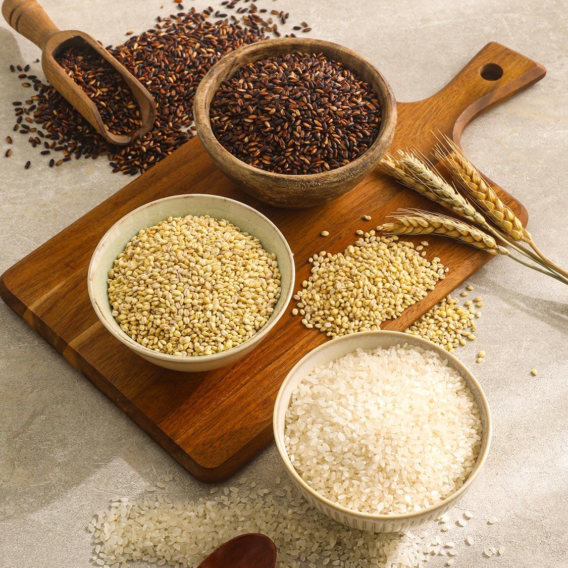 저탄소 유기농쌀 어울림 세트(하이아미 4kg+찰흑미 1kg+보리쌀 1kg)