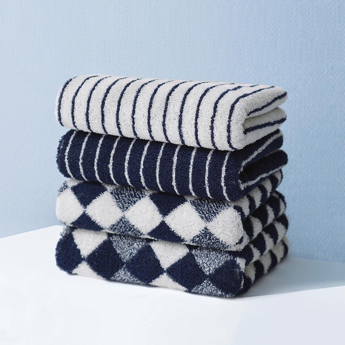 클라우망 60수코마사 선염 호텔수건 × 5장세트(+포장박스)