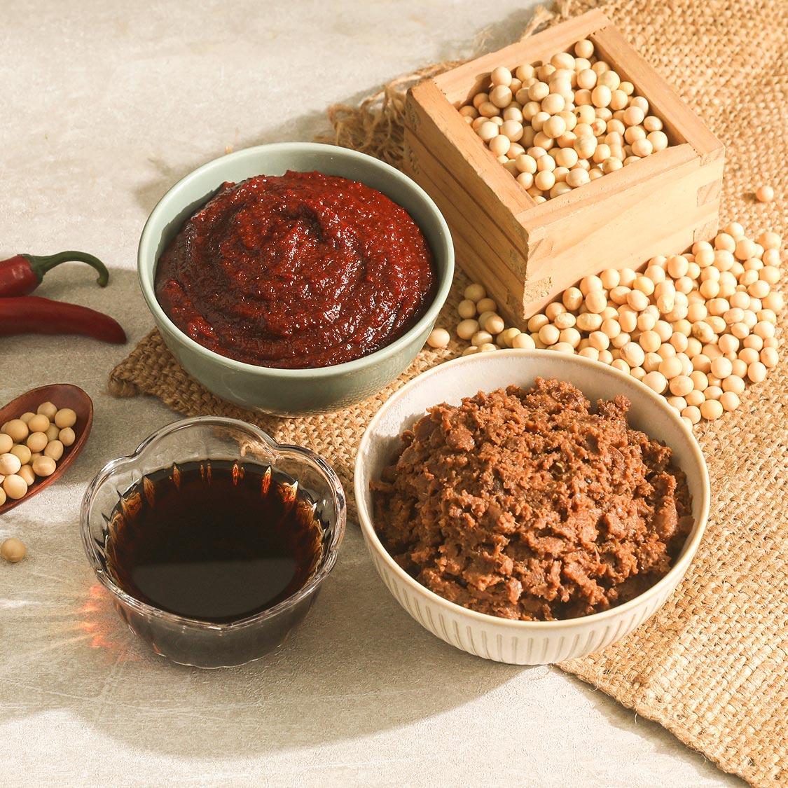 해담은장뜰 전통장 선물세트 (고추장 500g + 된장 500g + 간장 300ml)